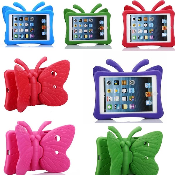 Case Cover For Apple IPad Mini 1 2 3 4 5 Butterfly Shockproof 7.9" Case for Kids children Eva foam material,  safe for Kids