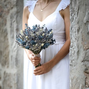Lavender & Thistle Bridal Bouquet l Lavender Blue Boho Bouquet l Lavender and Eucalyptus Bouquet