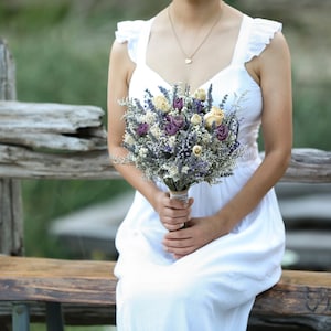 Getrockneter Lavendel Rosenstrauß, Boho Hochzeitsblumen