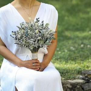 Sage Green Boho Bouquet l Lavender & Eucalyptus Bouquet l Baby Breath and Eucalyptus Bouquet
