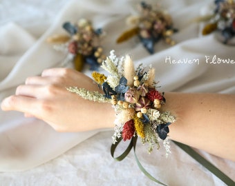 Rustic Wrist Corsage l Boho Wrist Corsage