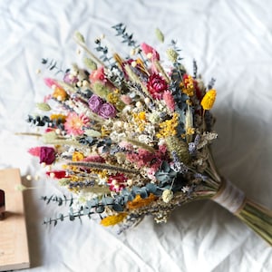 Frühlingsjuwel-Brautstrauß l Boho-Blumenstrauß-Set l Getrocknete Blumen-Blumenstrauß l Hochzeitsstrauß