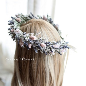 Lavender Hair Crown l Dried Flowers Hair Crown