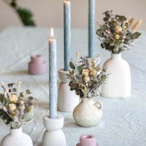 White Roses & Eucalyptus Mini Bouquet l Bud Vase Mini Bouquet l Wedding Table Arrangements l Dried Flower Mini Bouquet