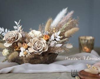 Table centerpiece l Wedding centerpiece l Dried flower arrangement l Home decor l Gift for her