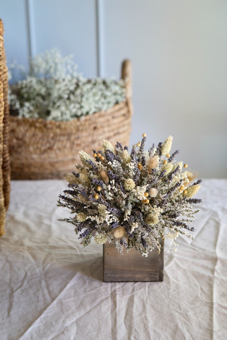 Lavender Centerpiece l Lavender Home Decor l Dried Lavender l Lavender Arrangement l Gift For Her image 3