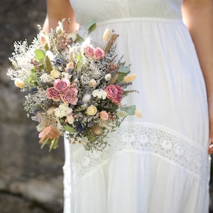 Lovely Bridal Bouquet l Soft Pink Bridal Bouquet l Boho Wedding Bouquet l Gift For Her