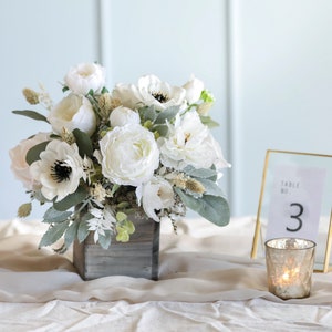 Anemone Silk Flowers Centerpiece l Wedding Centerpiece l Table Centerpiece l Home Decor l Gift For Her zdjęcie 3