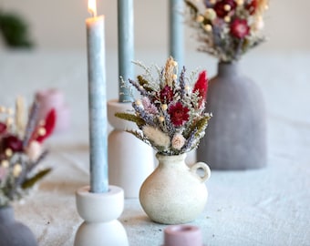 Autumn Burgundy & Lavender Mini Bouquet l Bud Vase Mini Bouquet l Wedding Table Arrangements l Dried Flower Mini Bouquet