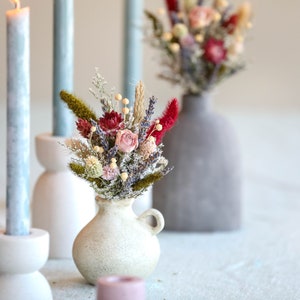 Pink & Burgundy Mini Bouquet l Bud Vase Mini Bouquet l Wedding Table Arrangements l Dried Flower Mini Bouquet
