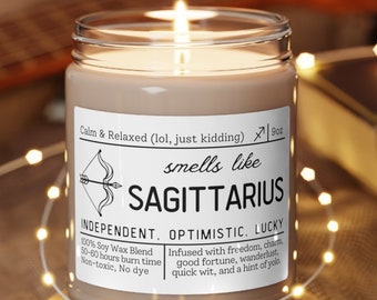 Sagittarius Gifts, Sagittarius Candle, Horoscope Candle, Gift for Sagittarius, Zodiac Candle for Sagittarius, Sagittarius Gift for Her