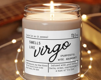 Virgo Candle - Smells Like Candle - Virgo Zodiac Candle - Virgo Birthday Gift - Gift for Virgo - Astrology Gift - Astrology Candle