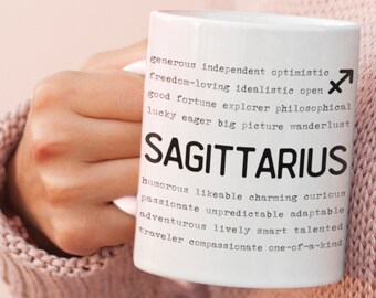 Sagittarius Zodiac Mug, Sagittarius Mug, Zodiac Mug, Gift for Sagittarius Zodiac, Sagittarius Traits, Sagittarius Birthday Gift Mug