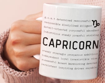 Capricorn Zodiac Mug, Capricorn Mug, Zodiac Mug, Gift for Capricorn Zodiac, Capricorn Traits, Astrology Gift, Capricorn Birthday Gift