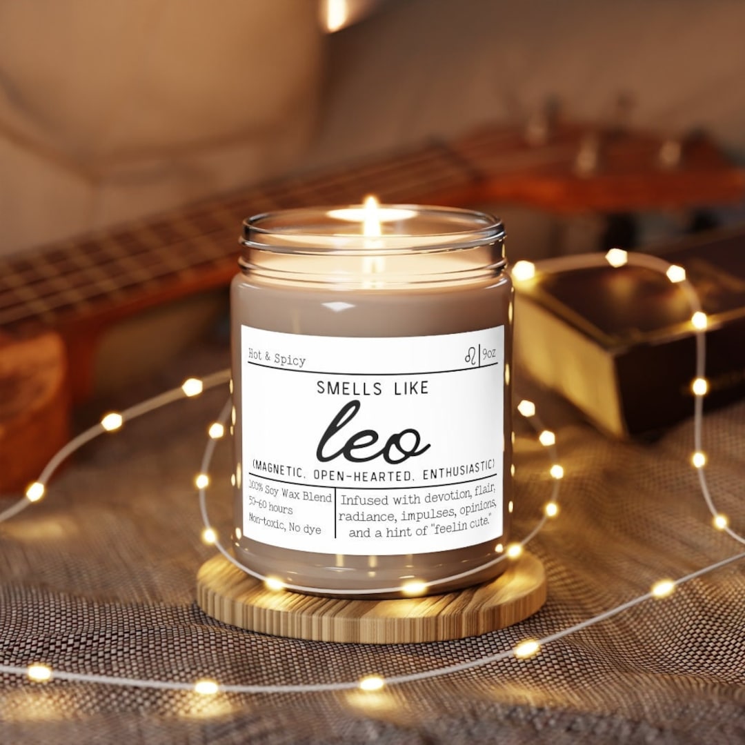 Leo Candle Leo Zodiac Candle Smells Like Candle Zodiac Candle Leo Birthday Gift Leo Gifts
