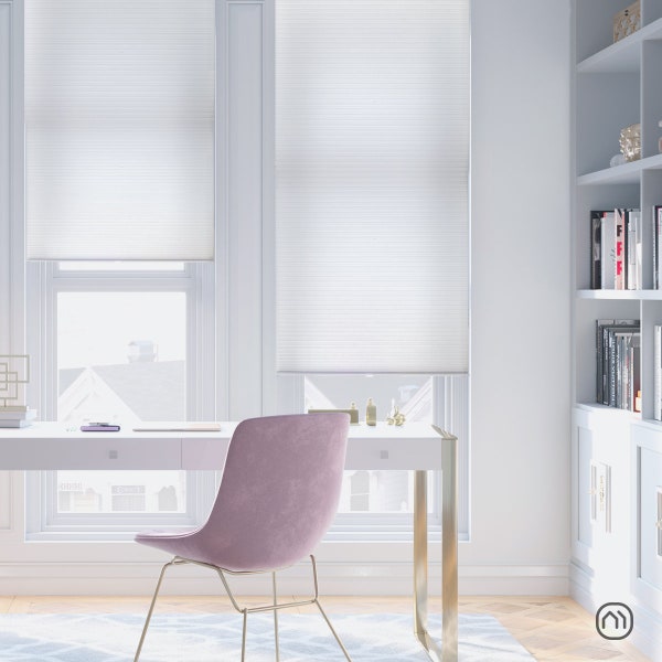 MOOD Custom Cordless Cellular Shades, Light Filtering - White to Off White