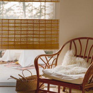 MOOD Top Down Bottom Up Bamboo Roman Shades, Twirl Collection