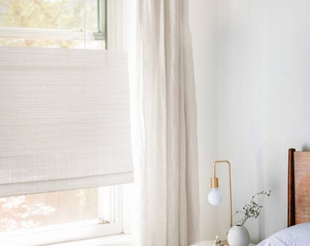 MOOD Top Down Bottom Up Bamboo Roman Shades, Modern Wood Collection