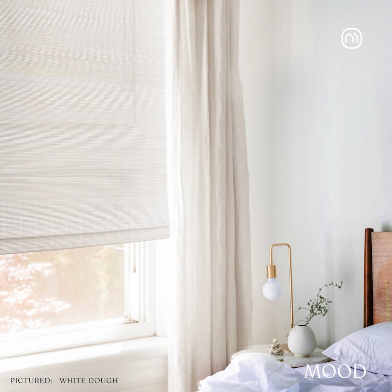 MOOD Top Down Bottom up Bamboo Roman Shades Modern Wood Etsy