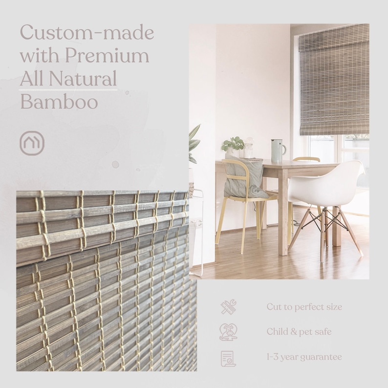 MOOD Top Down Bottom up Bamboo Roman Shades Rustic Collection Etsy