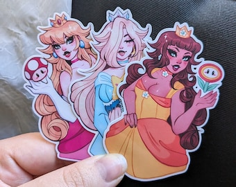 Mario Princess Inspired Stickers