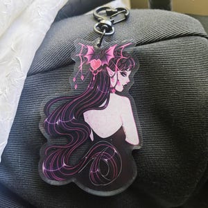 Vampire Heart Double-Sided Clear Acrylic Keychain