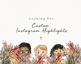 Custom Instagram highlights | Custom Instagram icons | Custom Instagram covers  | Custom Instagram stories | Personalised highlight icons