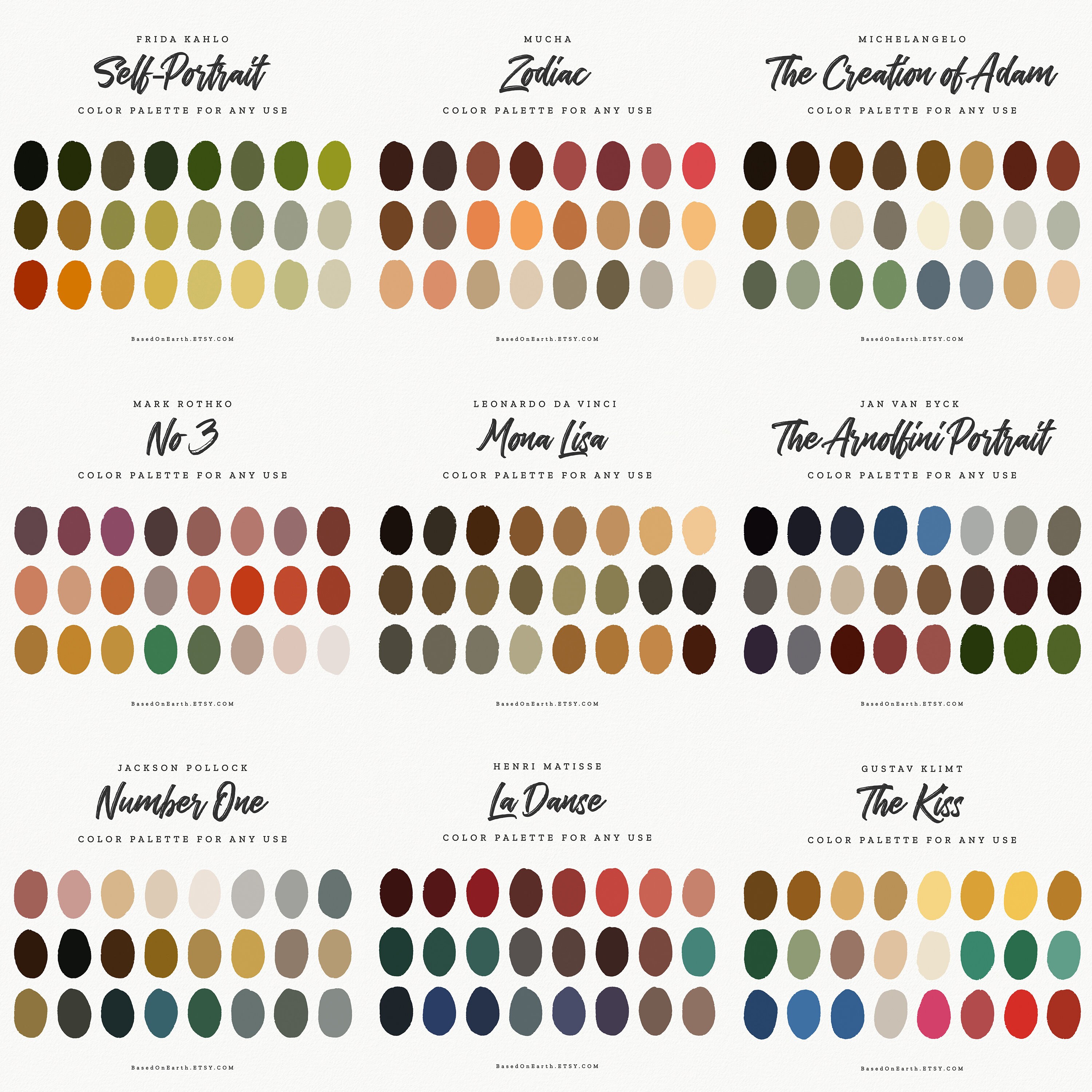 Color Palette Bundle | Color Swatches | Procreate or Any Use | 509 ...
