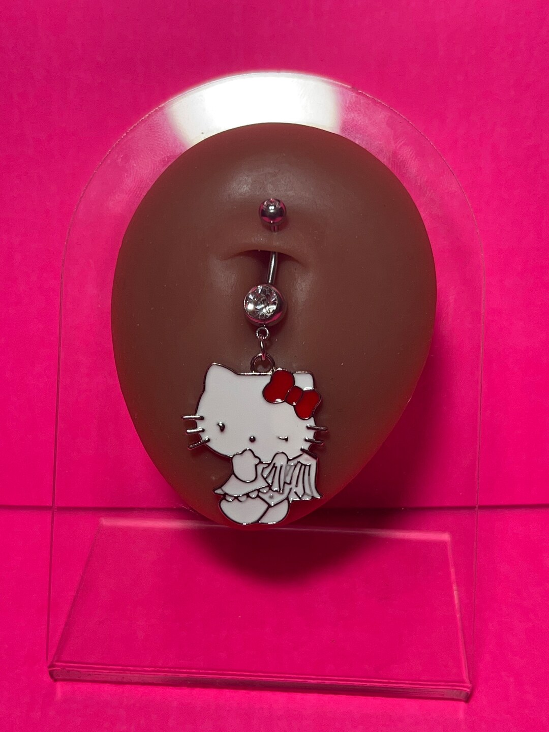 Angelic Hello Kitty Belly Ring Etsy