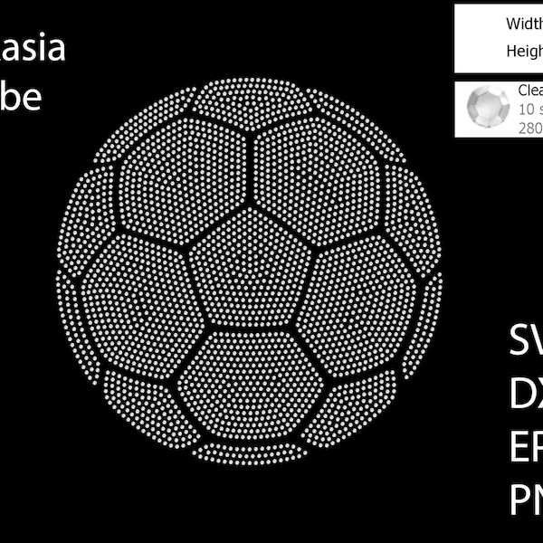 Soccer Ball Rhinestone template SVG | DXF | Cricut, Silhouette | (1511)