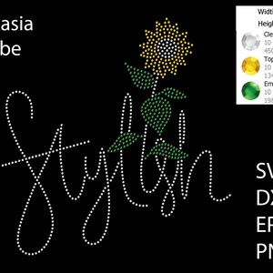 Stylish Rhinestone template SVG | DXF | EPS Cricut, Silhouette | (1365)