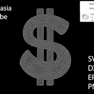 Dollartecken Strassmall SVG | DXF | EPS | Cricut, Silhouette | (1401)