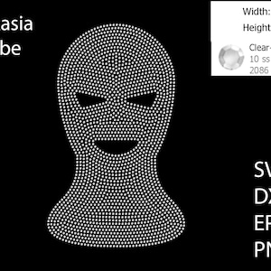 Skimasker Strass sjabloon SVG | DXF | EPS | Cricut, silhouet | (1428)
