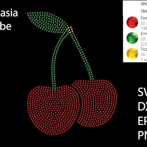 Cherries  Rhinestone template SVG | DXF | EPS | Cricut, Silhouette | (1375)