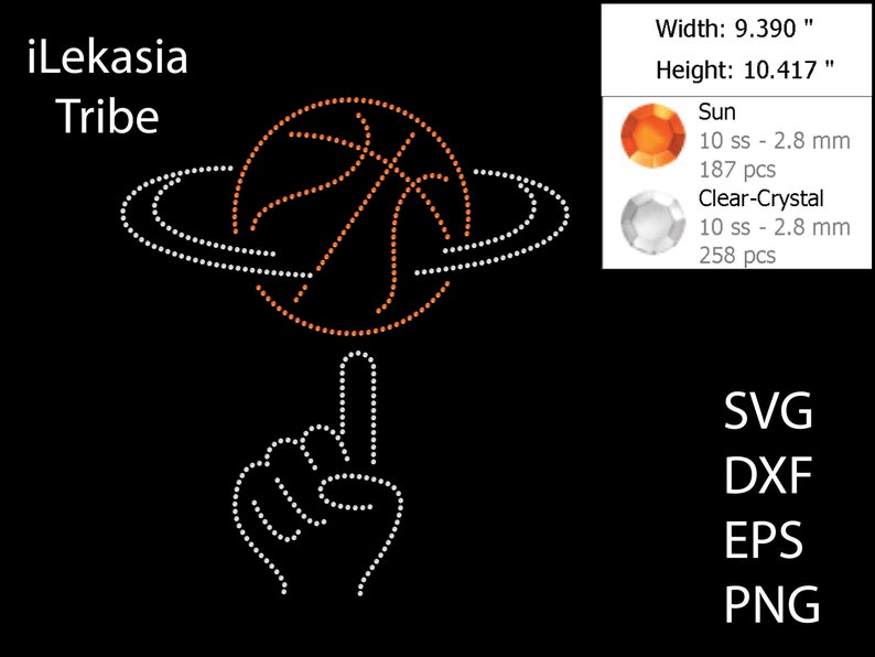 Spinning Basketball Rhinestone Template SVG | DXF | Cricut, Silhouette | (1323) - Etsy