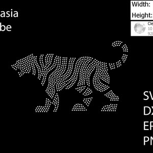 Tiger Rhinestone template SVG | DXF |EPS| Cricut, Silhouette | (1620)