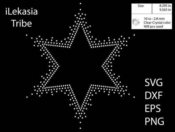 Star Rhinestone Template SVG DXF EPS Cricut Silhouette - Etsy