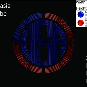 Het Amerikaanse logo strass-sjabloon SVG | DXf | EPS-cricut, silhouet | (2192)