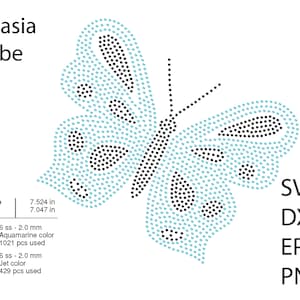 Schmetterling StrassSchablone SVG | DXF | Cricut, Silhouette | Schmetterling (1026)