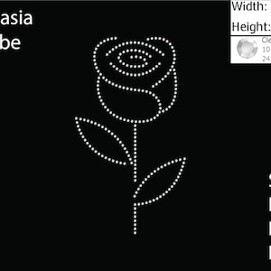 Flower Outline Rhinestone template SVG | DXF | EPS Cricut, Silhouette | (2159)