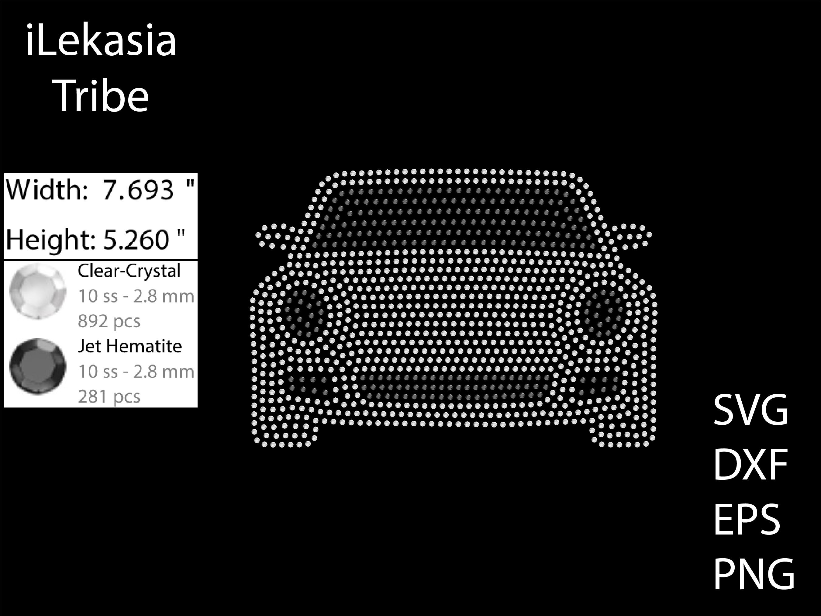 Car Rhinestone Template SVG | DXF | Cricut, Silhouette | (2327) - Etsy
