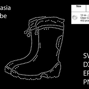 Rain Boots Rhinestone template SVG | DXF | Cricut, Silhouette | (1043)