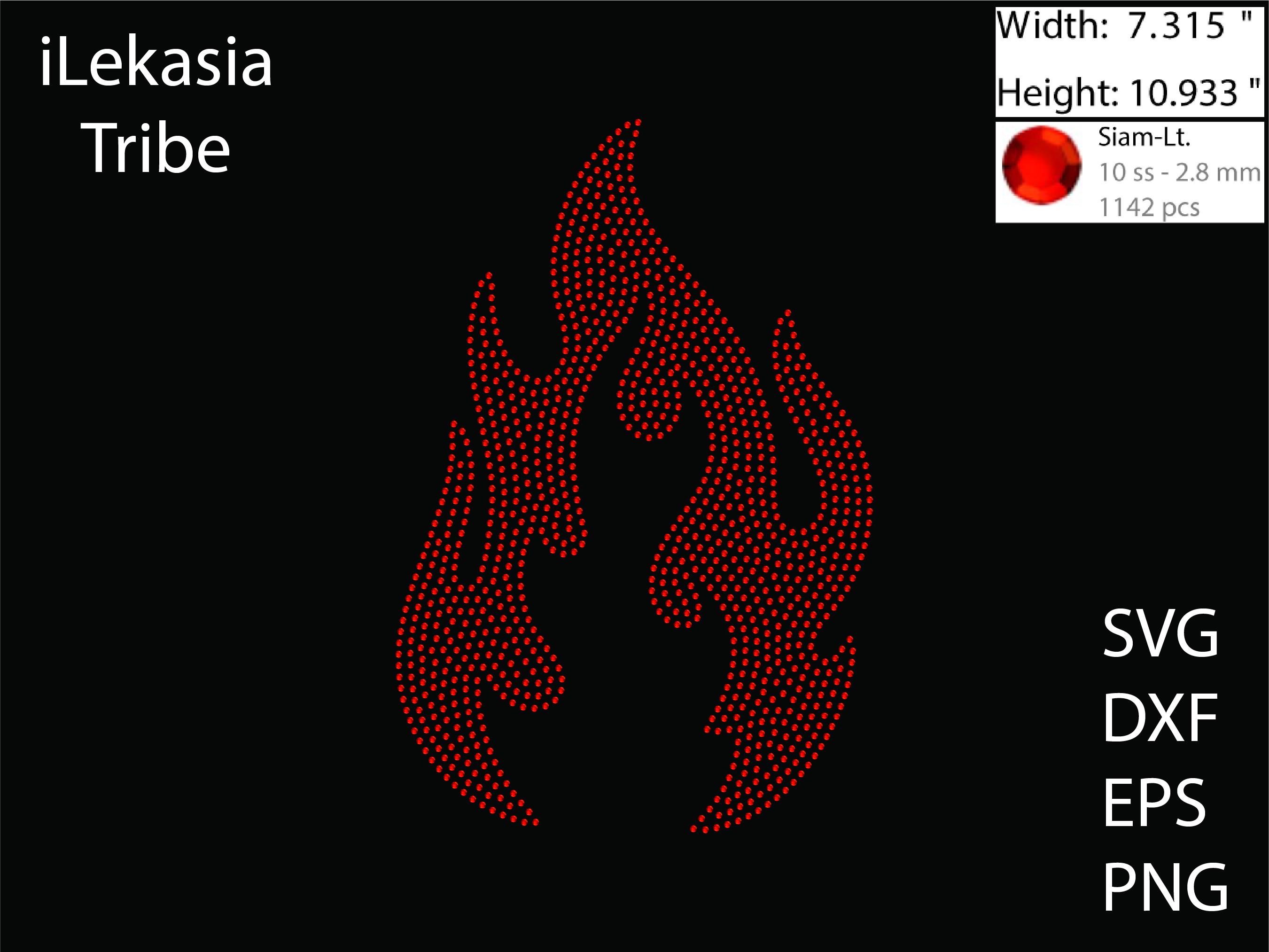Flames Rhinestone Template SVG | DXF | Cricut, Silhouette | (2255) - Etsy