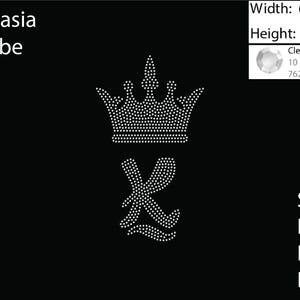 King Crown Rhinestone template SVG | DXF |EPS| Cricut, Silhouette | (1983)