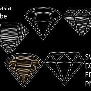Diamond Bundle Rhinestone template SVG | DXF | Cricut, Silhouette | Diamond (MB1002)