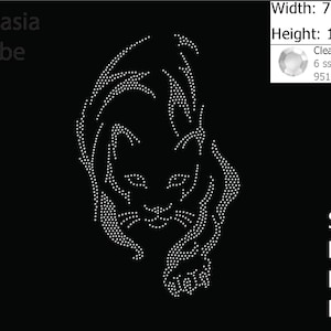Cheetah Rhinestone template SVG | DXF |EPS| Cricut, Silhouette | (2165)