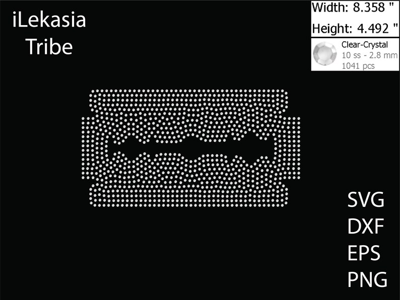Standard Razorblade Dxf Razor Blade Rhinestone Template SVG | DXF | Cricut, Silhouette | (2243 ...