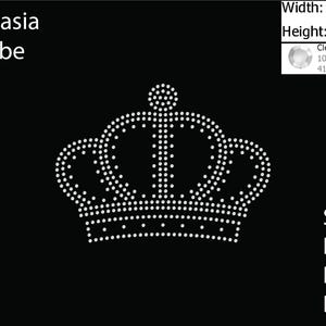 Crown Rhinestone template SVG | DXF | Cricut, Silhouette | (2183)