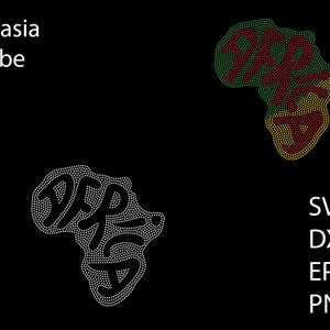 Afrikanische Karte SVG | EPS| DXF | Cricut, Scherenschnitt | (1602 - 1603)