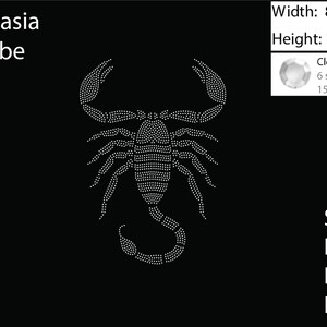 Scorpion Rhinestone template SVG | DXF | EPS | Cricut, Silhouette | (1991)